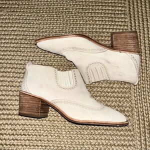 Madewell Cream Ankle Booties